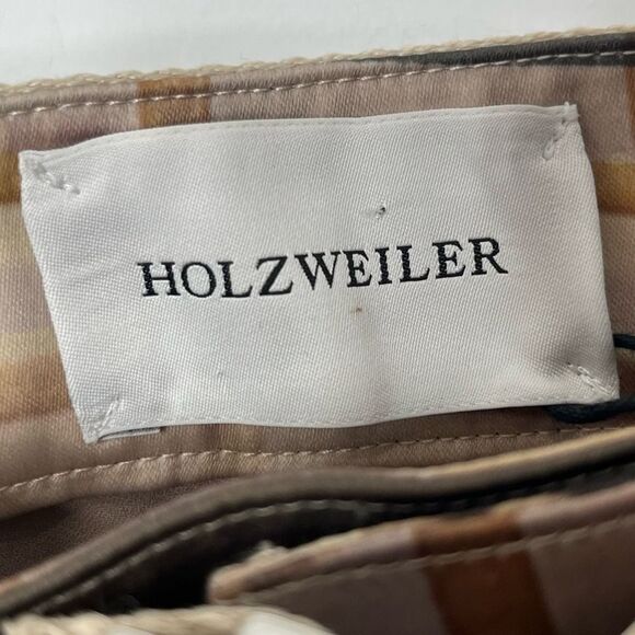 NWT Holzweiler Skunk Pants I See Patchwork Screen Printed Faces Tan/Grey Sz XL - Picture 10 of 14